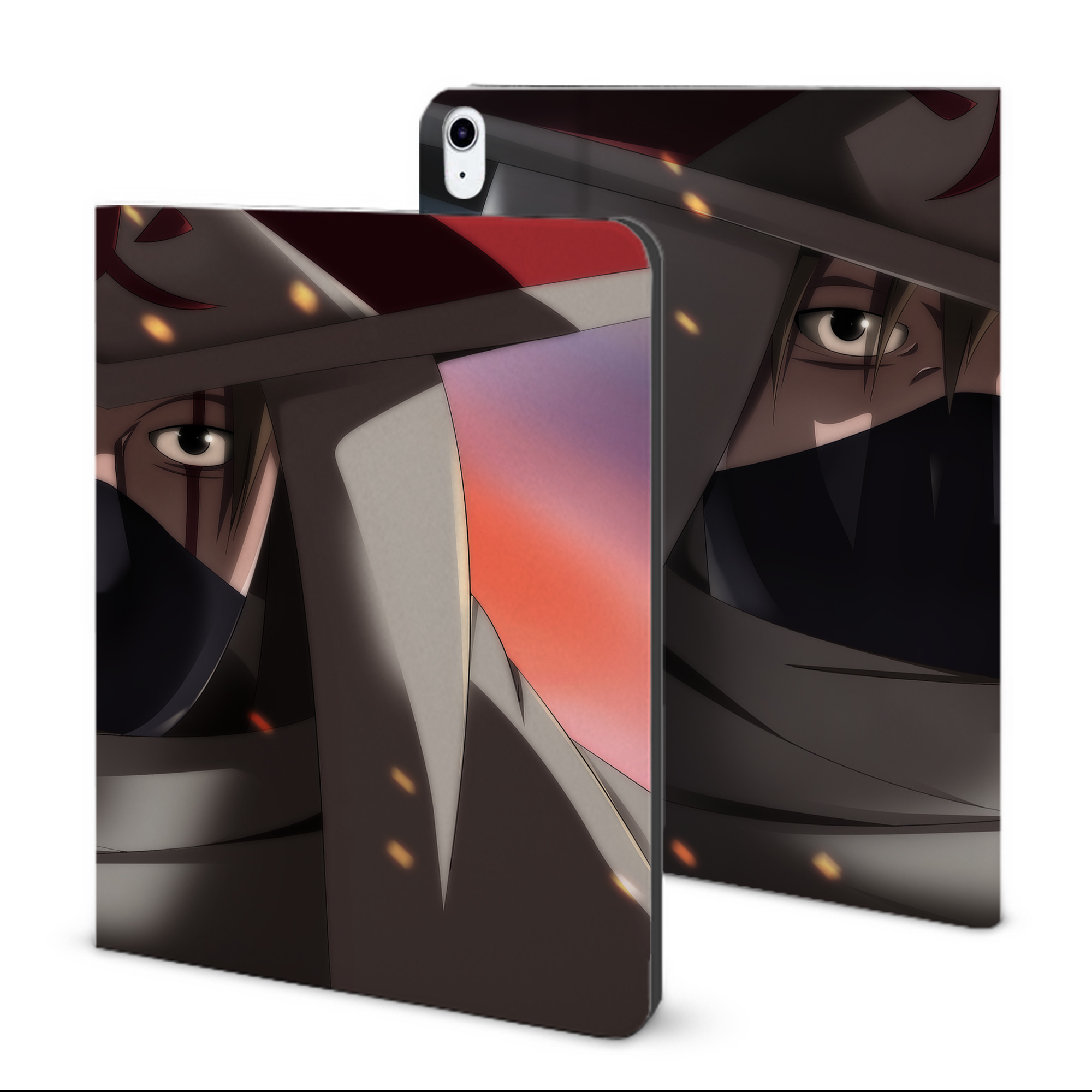 （画像用） NARUTO -ナルト- NARUTO -ナルト- 疾風伝 IPad ケース ブック型 PUレザー TPU 耐衝撃 軽量 薄型 ペン収納なし 全面保護 IPad 各モデル対応